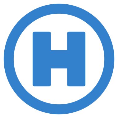 Helikopter iniş düz simgesi