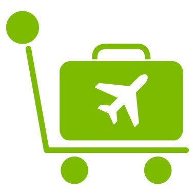 Bagaj Trolley Düz Simgesi