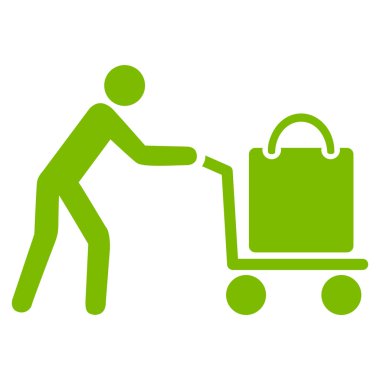 Yolcu vagon düz simgesi