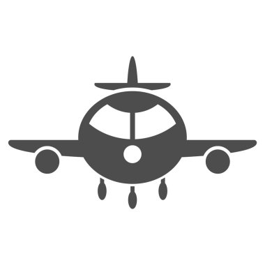 Kargo uçağı düz simgesi