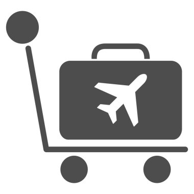 Bagaj Trolley Düz Simgesi