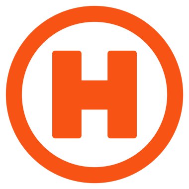 Helikopter iniş düz simgesi