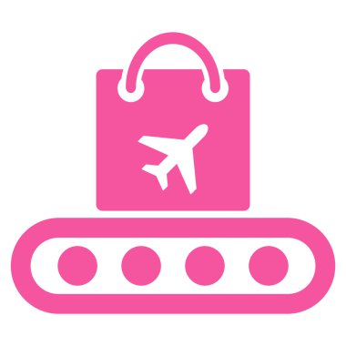 Bagaj konveyör düz simgesi