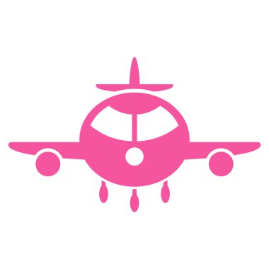 Kargo uçağı düz simgesi