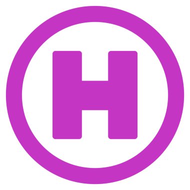 Helikopter iniş düz simgesi