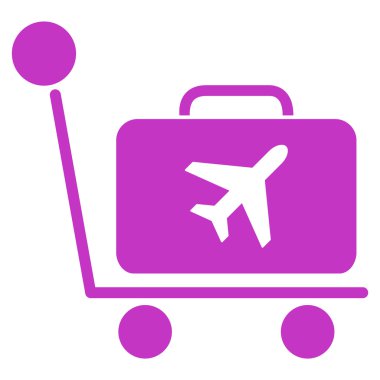 Bagaj Trolley Düz Simgesi