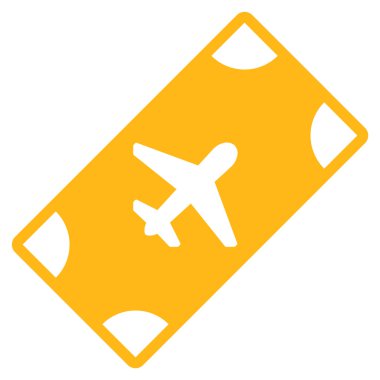 Biniş kartı düz simgesi