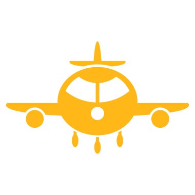 Kargo uçağı düz simgesi