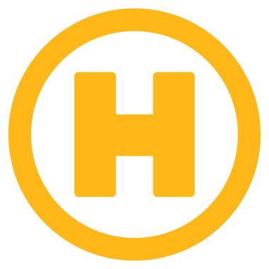 Helikopter iniş düz simgesi