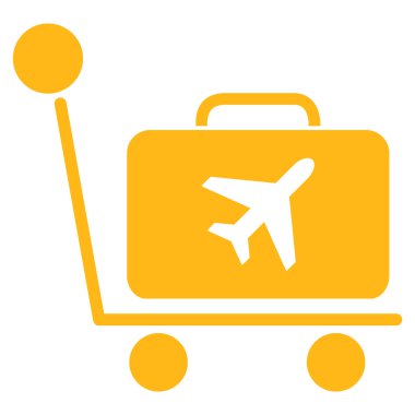 Bagaj Trolley Düz Simgesi