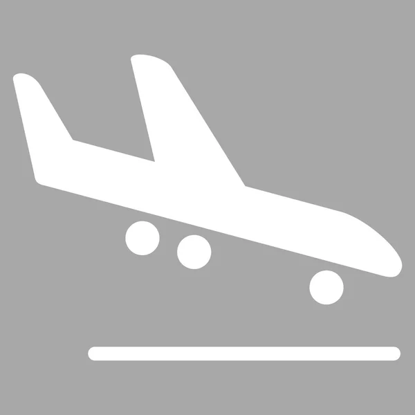 Flugzeug Ankunft flach Symbol — Stockvektor