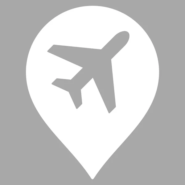 Карта аэропорта Маркер плоская икона — стоковый вектор