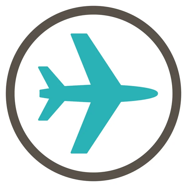 Luchthaven platte pictogram — Stockvector