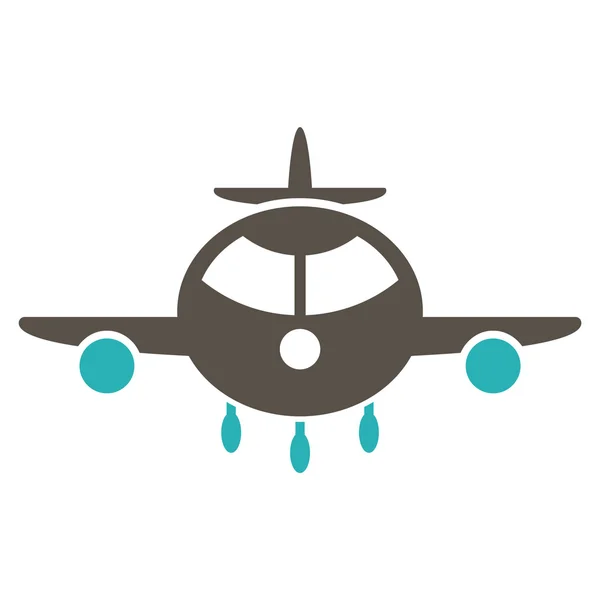 Cargo Plane Flat Icon — Stock Vector