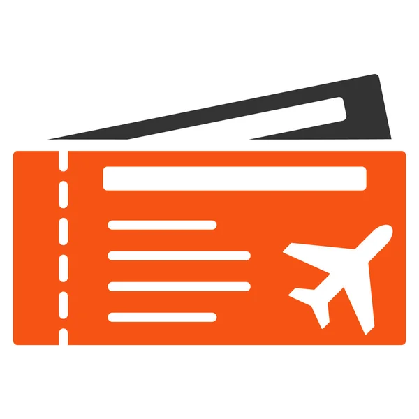 Flugtickets flach Symbol — Stockvektor