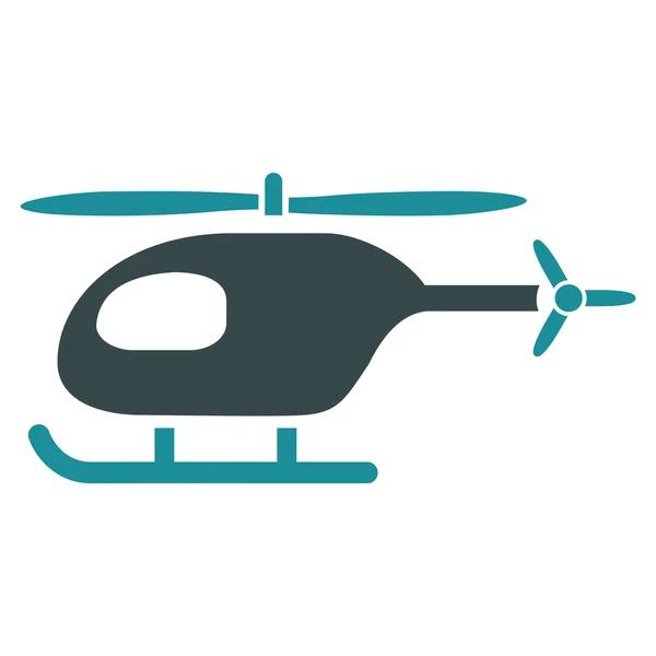 Ikon Helikopter Datar - Stok Vektor