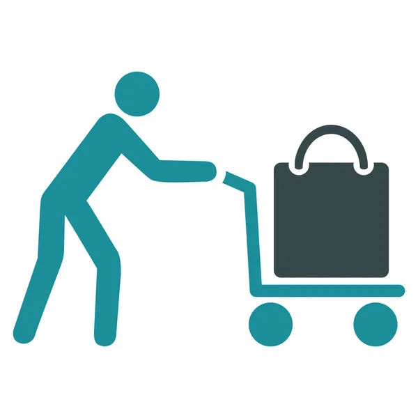 Passagier Trolley platte pictogram — Stockvector