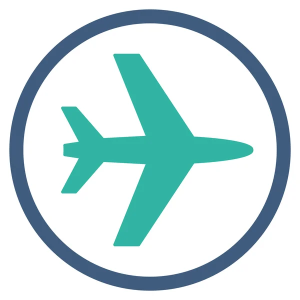 Luchthaven platte pictogram — Stockvector