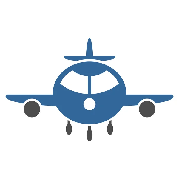 Cargo Plane Flat Icon — Stock Vector