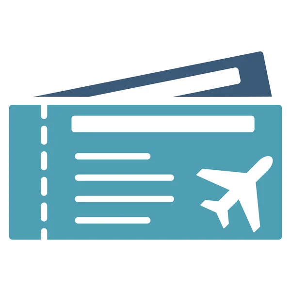 Airtickets platte pictogram — Stockvector
