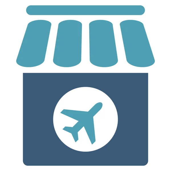 Duty Free Shop Icono plano — Vector de stock