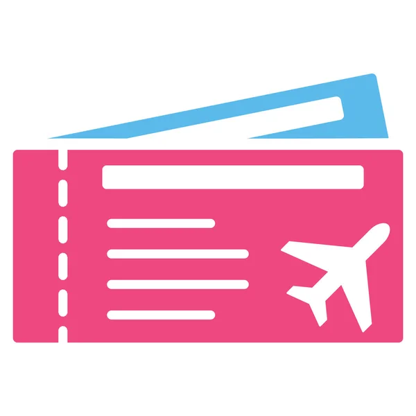 Billets d'avion Flat Icon — Image vectorielle