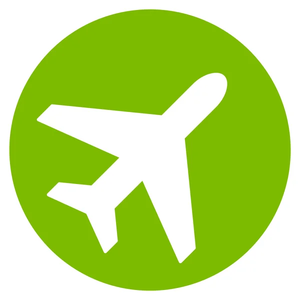 Avion Apartamento Icono — Vector de stock