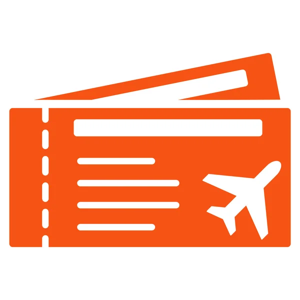 Billetes de avión Flat Icon — Vector de stock