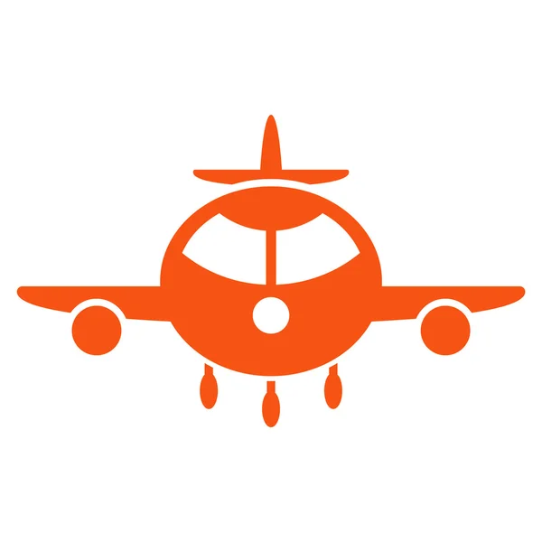 Cargo Plane Flat Icon — Stock Vector