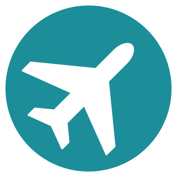 Avion platt ikon — Stock vektor