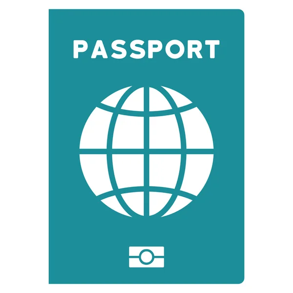 Världen Passport platt-ikonen — Stock vektor