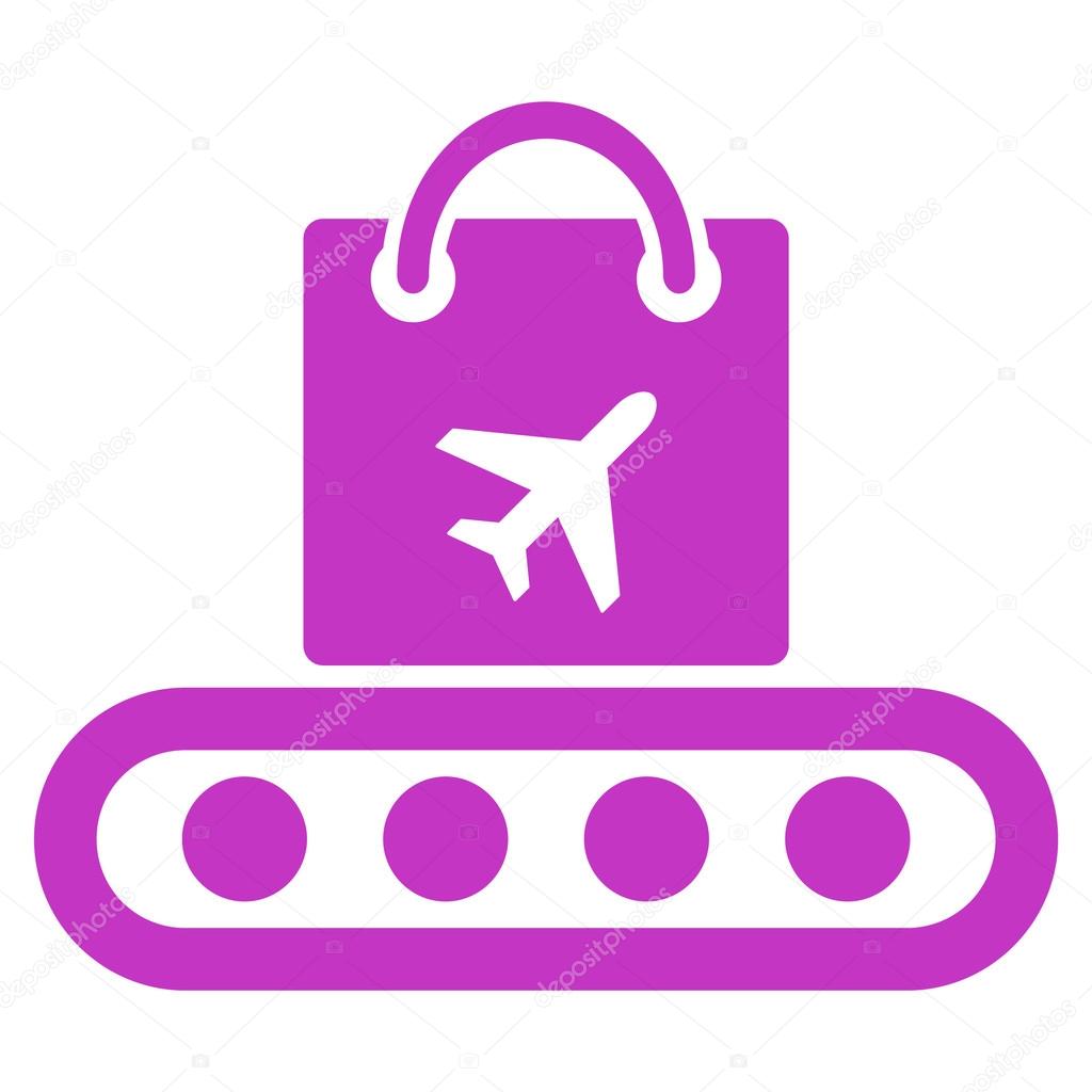 Baggage Conveyor Flat Icon