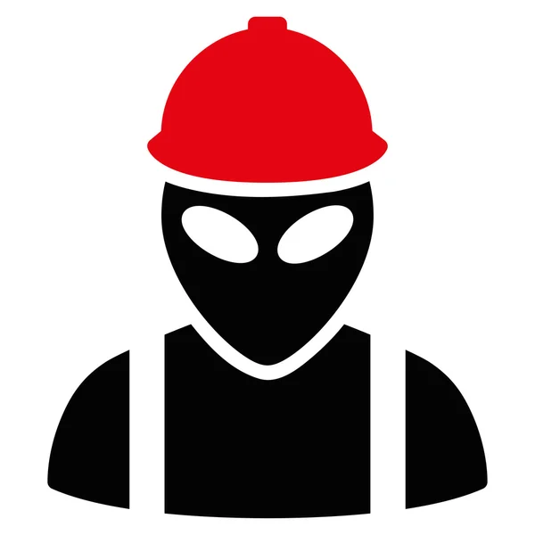 Construtor alienígena ícone plano —  Vetores de Stock