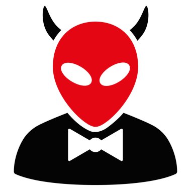 Şeytan düz simgesi