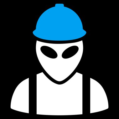 Uzaylı Builder düz simgesi