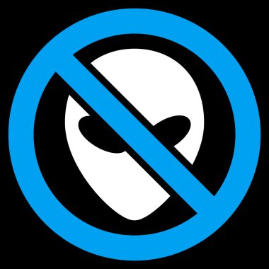 Yasak uzaylı düz simgesi