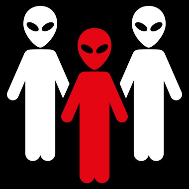 Yabancı grup düz simgesi