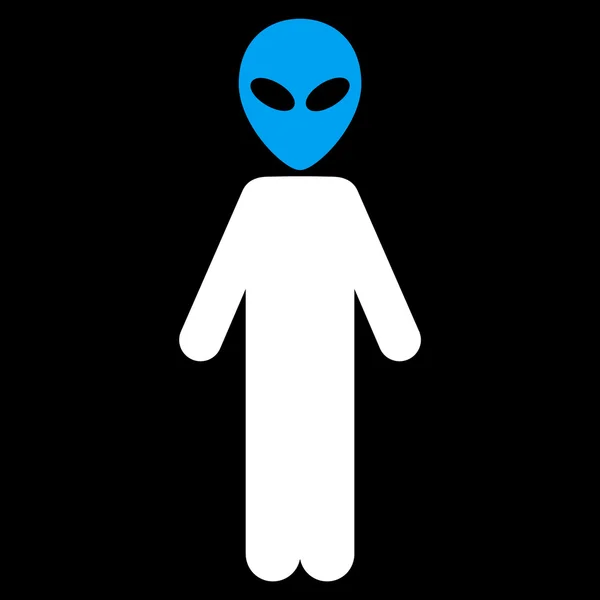 Icône plate Alien — Image vectorielle