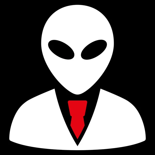 Alien Manager Apartamento Icono — Vector de stock