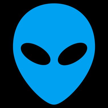 Uzaylı kafası düz simgesi