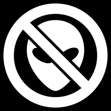 Yasak uzaylı düz simgesi