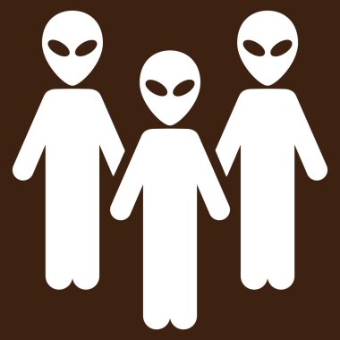 Yabancı grup düz simgesi