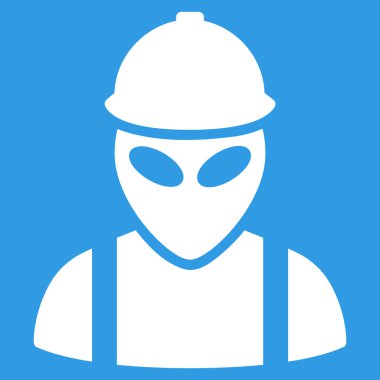 Uzaylı Builder düz simgesi