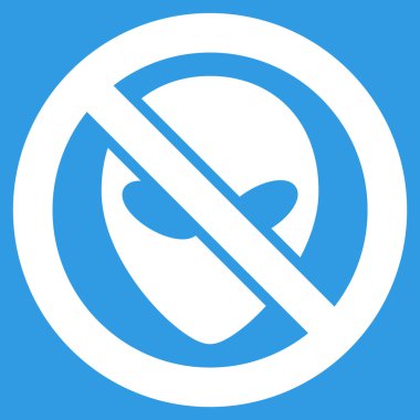 Yasak uzaylı düz simgesi