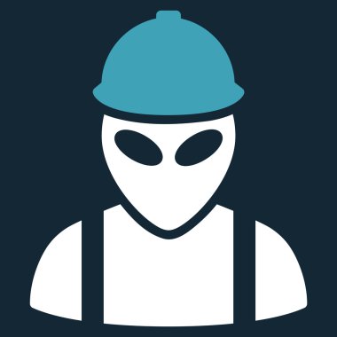 Uzaylı Builder düz simgesi