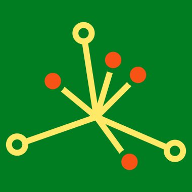 Dünya Boom düz simgesi