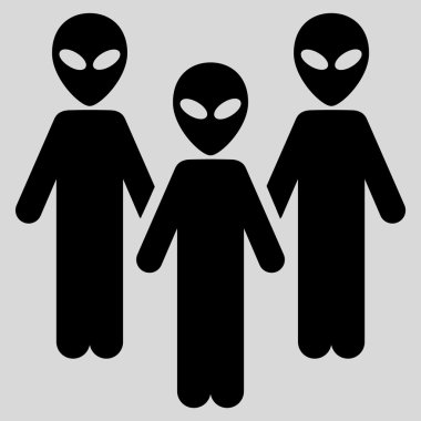 Yabancı grup düz simgesi