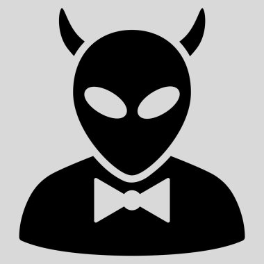 Şeytan düz simgesi