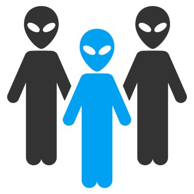 Yabancı grup düz simgesi