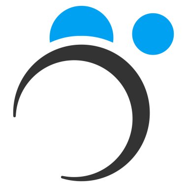 Gezegen sistemi düz simgesi